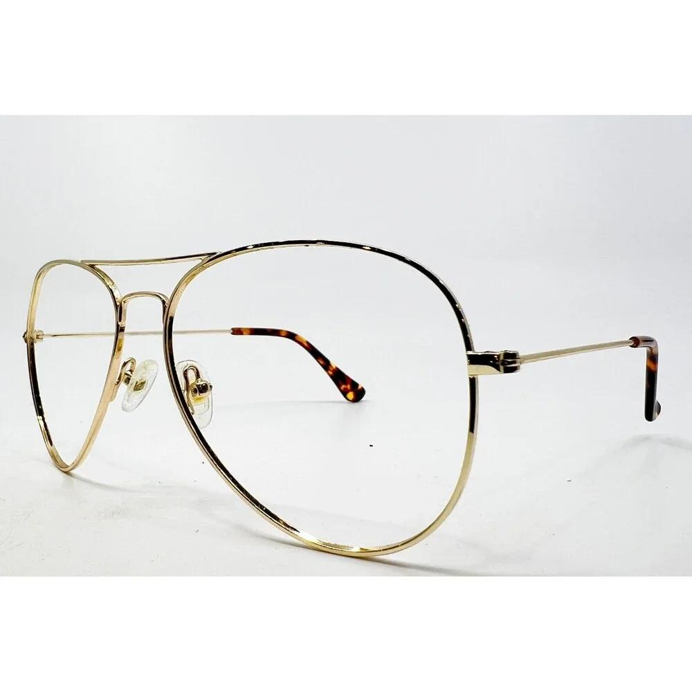 Magnus Eyeglass Frames Unisex Gold Aviator 33-M7576 58-14-140